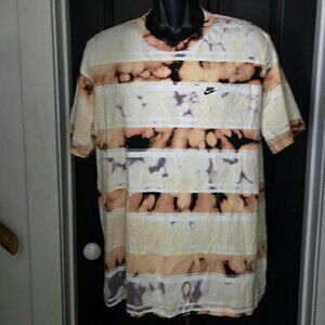 NIKE 100% cotton short-sleeve T-Shirt size XL TieDye Stripe Pattern
